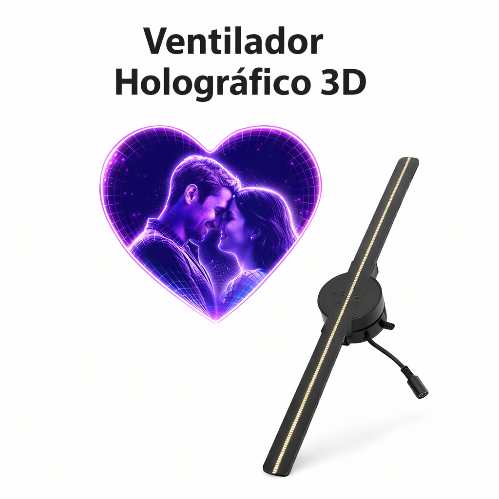 Ventilador Holográfico 3D LED WiFi