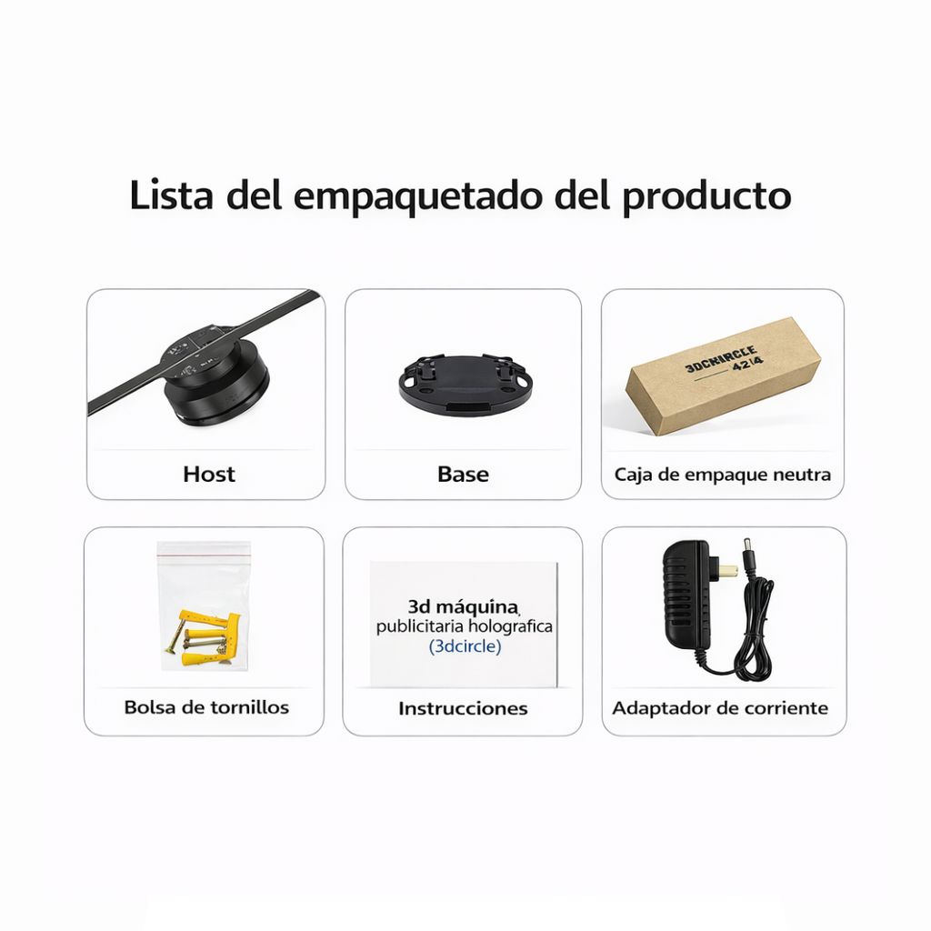 Ventilador Holográfico 3D LED WiFi